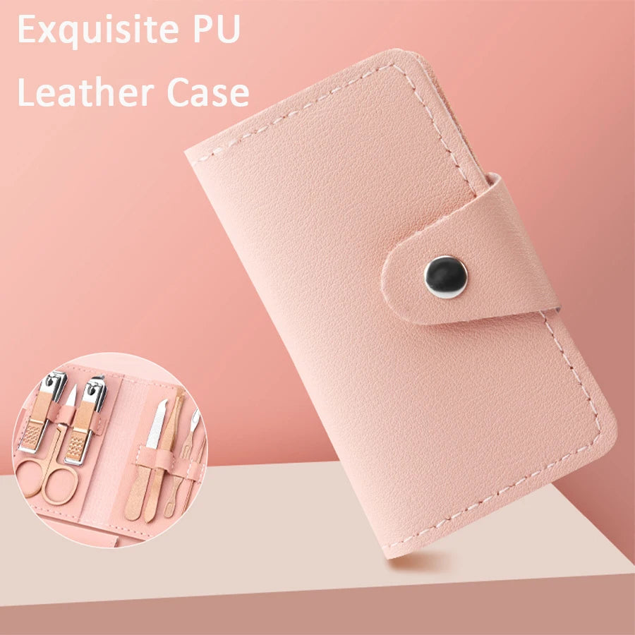 7Pcs stainless steel Nail Clipper Set Complete Kit Of Household Manicure And Beauty Tools Portable Nail Clipper Set