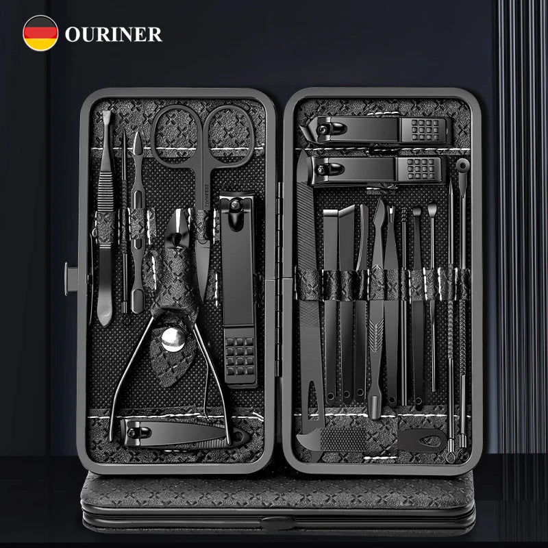 19/21 Pcs Manicure Cutters Nail Clipper Set Manicure Nail Trimmer Pedicure Scissors Tool Knife Convenient Beauty Tools