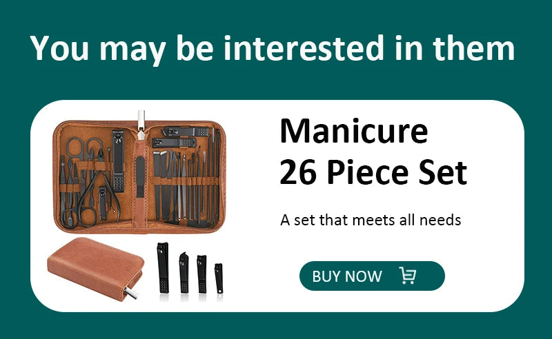 19/21 Pcs Manicure Cutters Nail Clipper Set Manicure Nail Trimmer Pedicure Scissors Tool Knife Convenient Beauty Tools