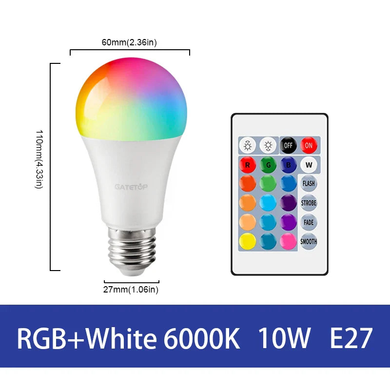 Lâmpada LED RGB - Com controle