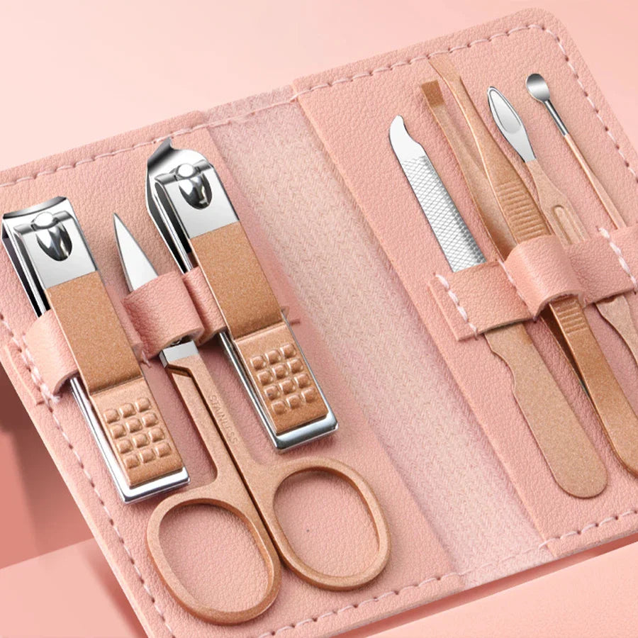 7Pcs Utensílios para cuidados com as unhas