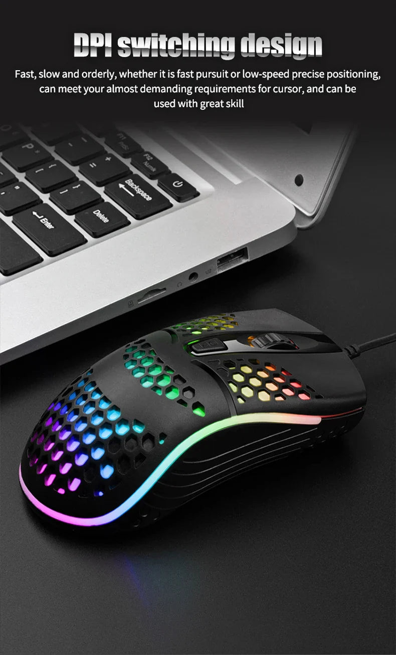 Mouse GAMER LED USB