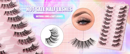 3/5 Pairs Hot Sale Natural Long 3D Mink Lashes Soft Short Faux Cils Handmade Fake Lashes Makeup Tool Eyelash Extension maquiagem