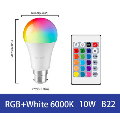 Lâmpada LED RGB - Com controle