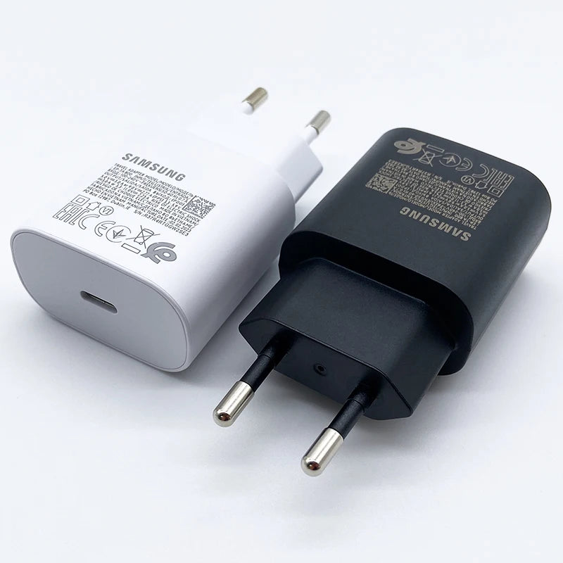 Samsung 25W Super Fast Charger Usb Type C Cargador For Galaxy S23 S24 S21 S22 Plus A54 A34 Adapter For Z Flip 5 3 fold 6 5 3 4 2
