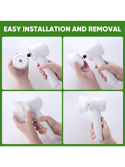 Xiaomi Power Scrubber 5 Replaceable Brush Head Electric Spin Scrubber Bathroom Cleaning Brush Power Scrubber Electric Brush Home