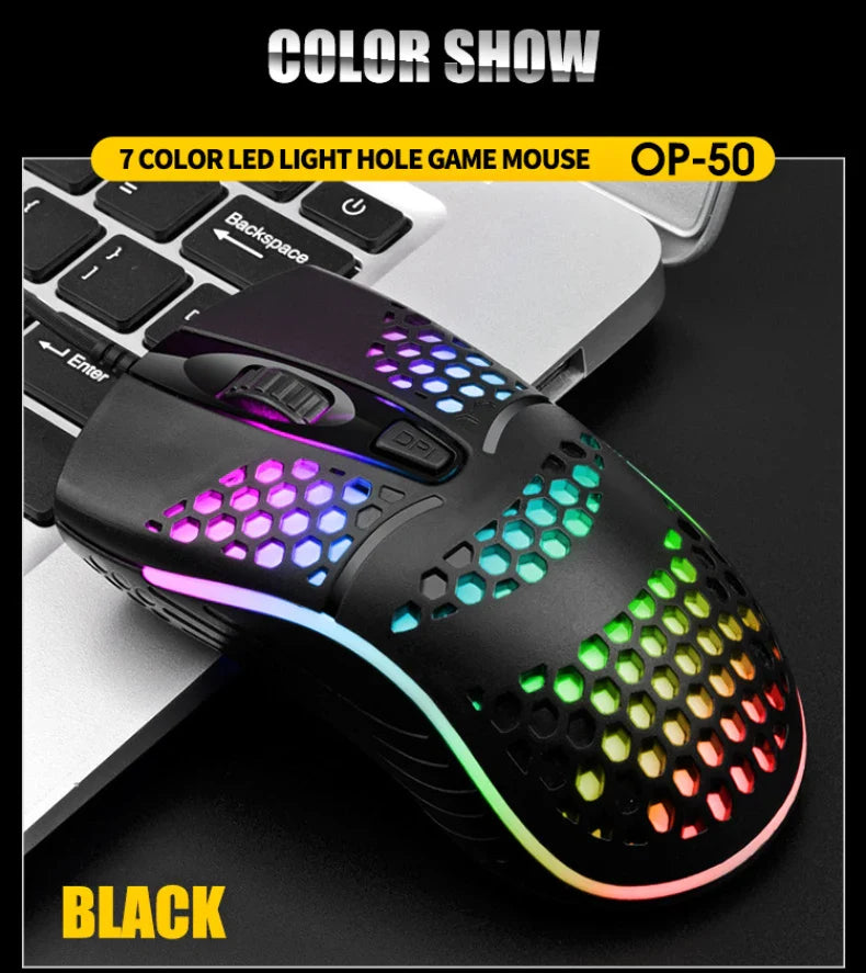 Mouse GAMER LED USB