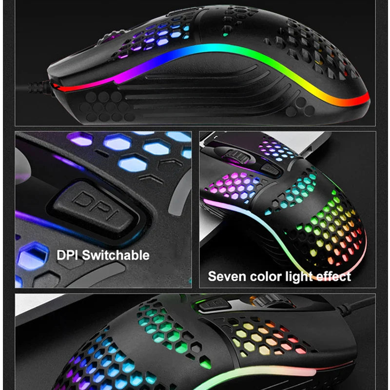 Mouse GAMER LED USB
