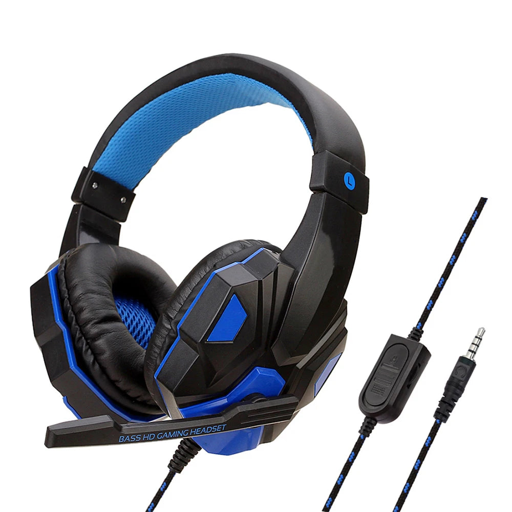 Headset Gamer com fio 3.5mm e microfone ajustável a 120°