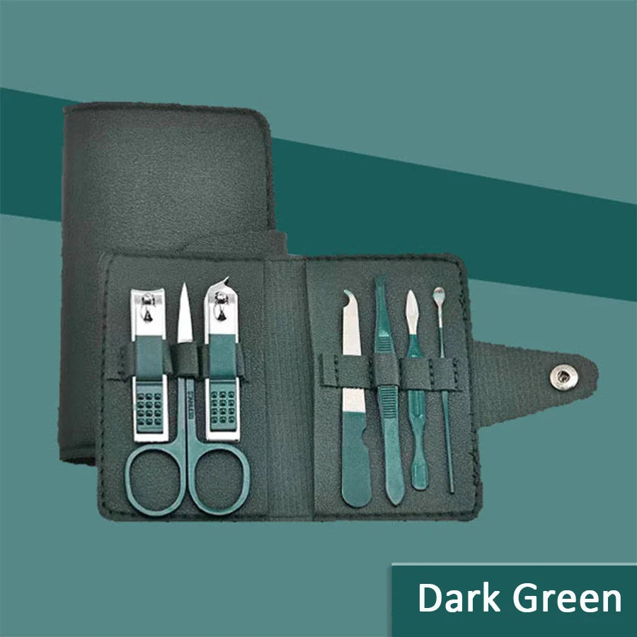 7Pcs Utensílios para cuidados com as unhas