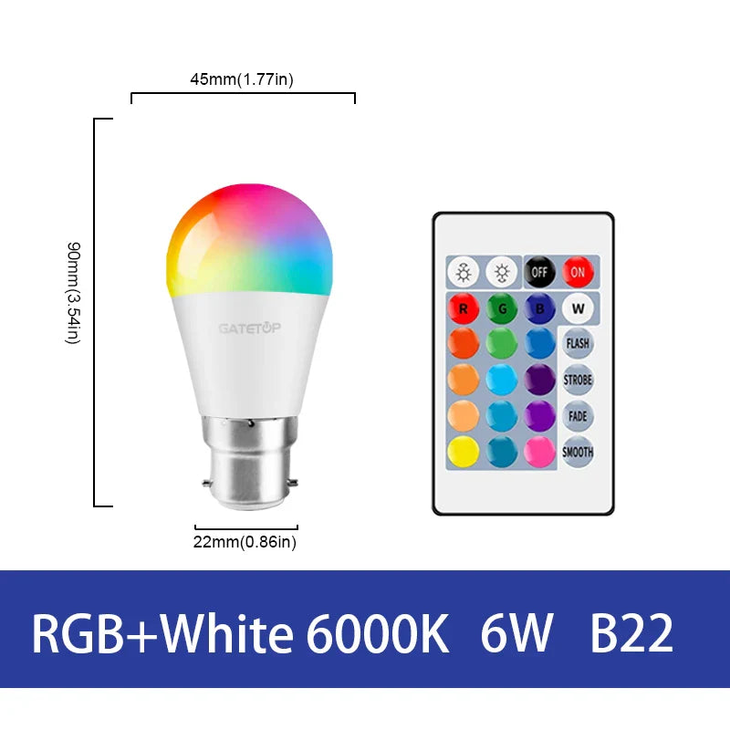 Lâmpada LED RGB - Com controle