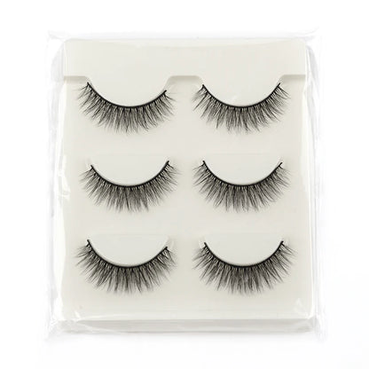 3/5 Pairs Hot Sale Natural Long 3D Mink Lashes Soft Short Faux Cils Handmade Fake Lashes Makeup Tool Eyelash Extension maquiagem