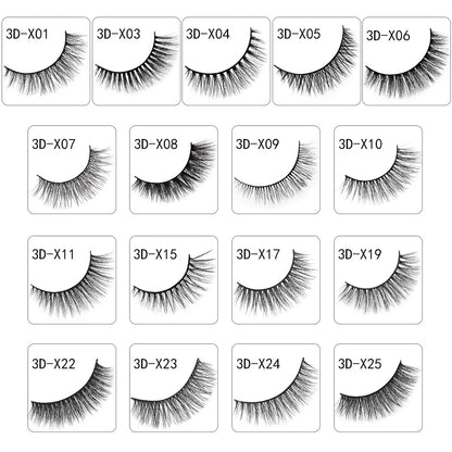 3/5 Pairs Hot Sale Natural Long 3D Mink Lashes Soft Short Faux Cils Handmade Fake Lashes Makeup Tool Eyelash Extension maquiagem