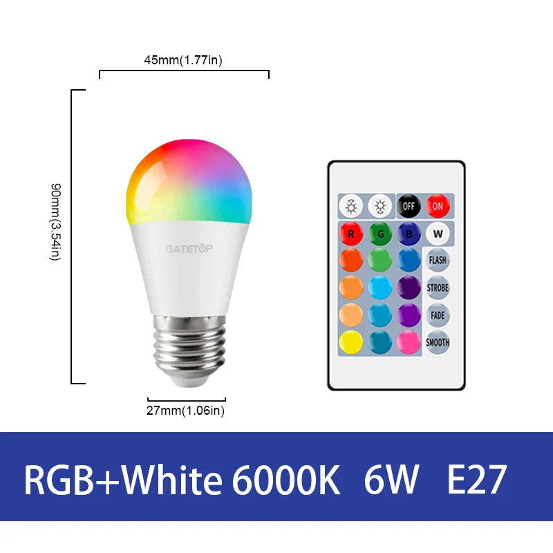 Lâmpada LED RGB - Com controle