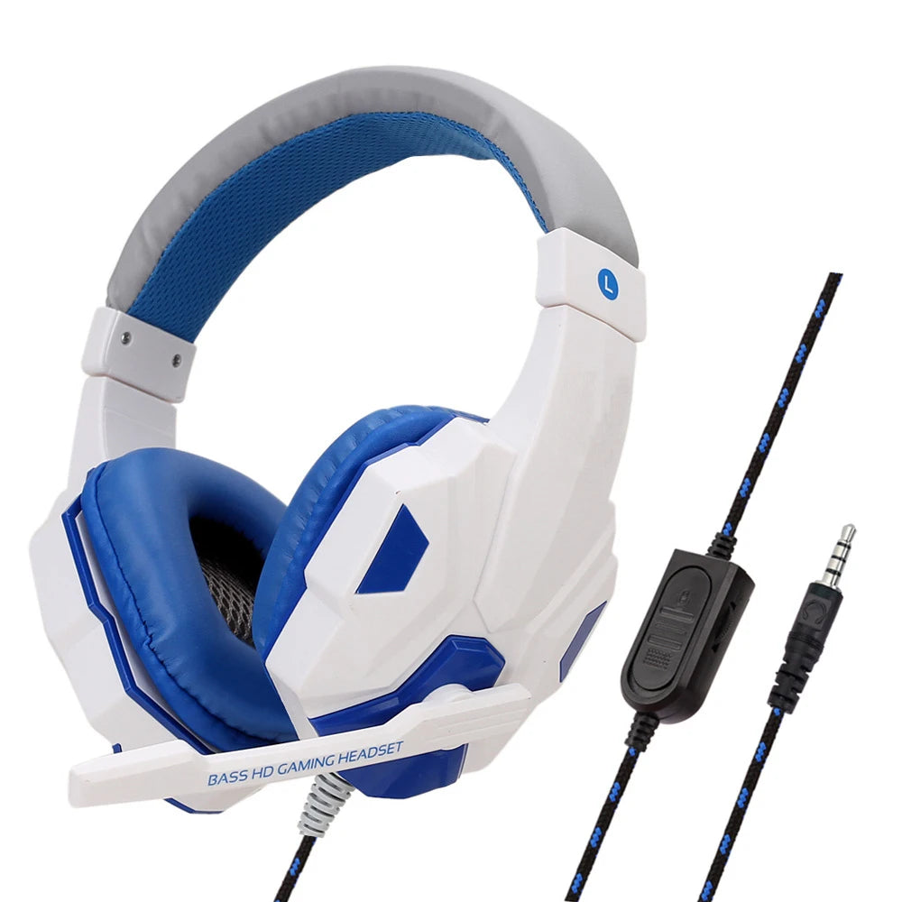 Headset Gamer com fio 3.5mm e microfone ajustável a 120°