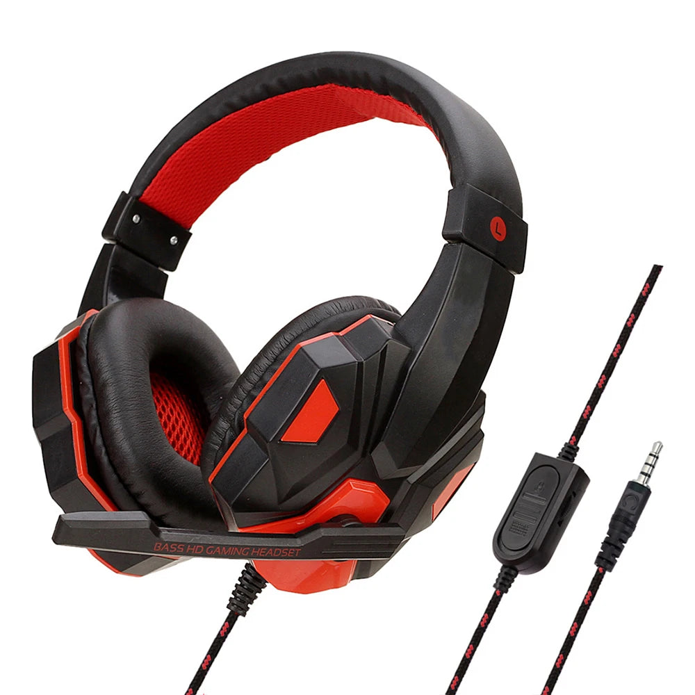 Headset Gamer com fio 3.5mm e microfone ajustável a 120°